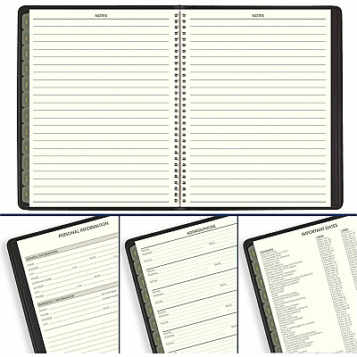 AT-A-GLANCE Recycled Weekly Vertical-Column Format Appointment Book, 11 x 8.25, Black Cover, 12-Month (Jan to Dec): 2026 (70950G05)