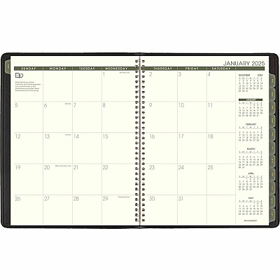 AT-A-GLANCE Recycled Weekly Vertical-Column Format Appointment Book, 11 x 8.25, Black Cover, 12-Month (Jan to Dec): 2026 (70950G05)