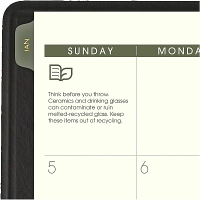 AT-A-GLANCE Recycled Weekly Vertical-Column Format Appointment Book, 11 x 8.25, Black Cover, 12-Month (Jan to Dec): 2026 (70950G05)