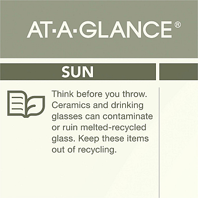 AT-A-GLANCE Recycled Wall Calendar, Unruled Blocks, 15 x 12, Sand/Green Sheets, 12-Month (Jan to Dec): 2026 (PMG7728)