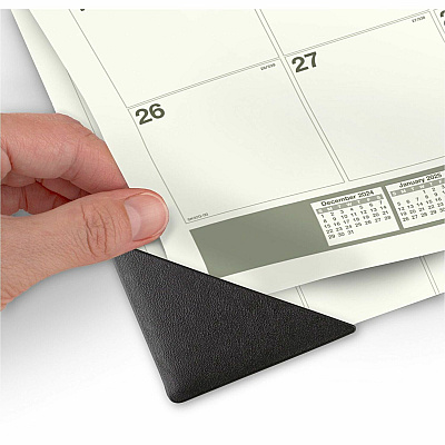 AT-A-GLANCE Recycled Monthly Desk Pad, 22 x 17, Sand/Green Sheets, Black Binding, Black Corners, 12-Month (Jan to Dec): 2026 (SK32G00)