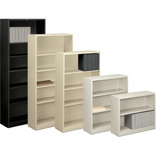HON Brigade Steel Bookcase | 4 Shelves | 34-1/2"W | Black Finish (S60ABCP)