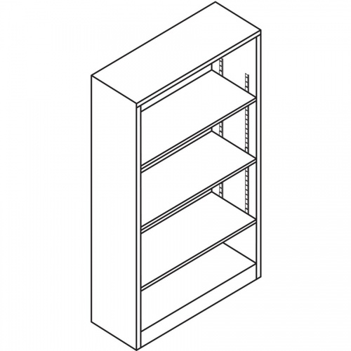 HON Brigade Steel Bookcase | 4 Shelves | 34-1/2"W | Black Finish (S60ABCP)