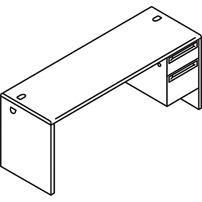 HON 38000 Series Credenza - 2-Drawer (HON38855LNS)