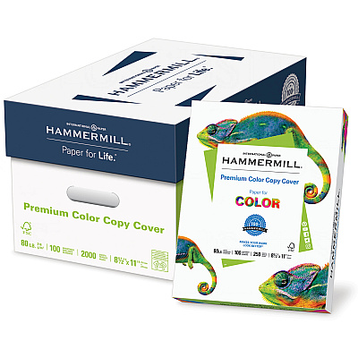 Hammermill Color Copy Cover for Color Copiers, Inkjet & Laser Printers - White (HAM120023)