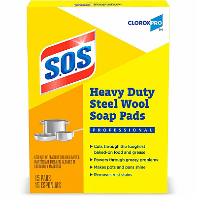 CloroxPro S.O.S Steel Wool Soap Pads (CLO88320CT)
