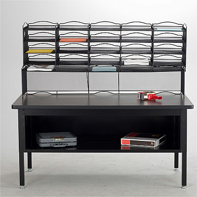 Safco 12-Compartment Mesh Desktop Organizer (SAF9430BL)