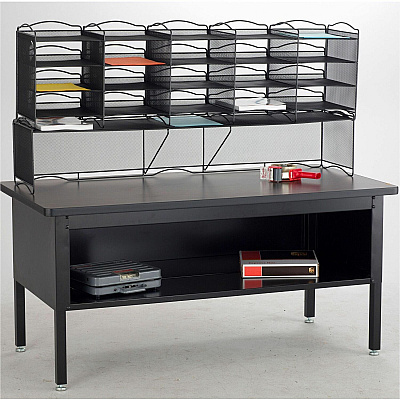 Safco 12-Compartment Mesh Desktop Organizer (SAF9430BL)