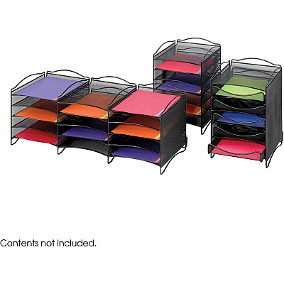 Safco 5-Compartment Mesh Desktop Organzier (SAF9432BL)