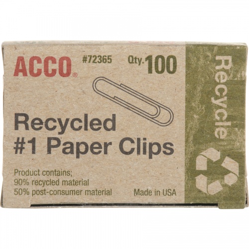 ACCO Recycled Paper Clips (72365)