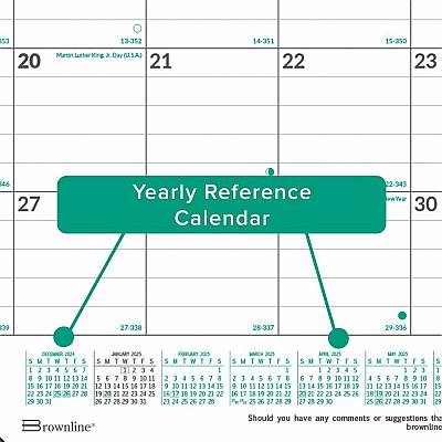 Blueline EcoLogix Monthly Desk Pad Calendar, 22" x 17" , English (C177437)