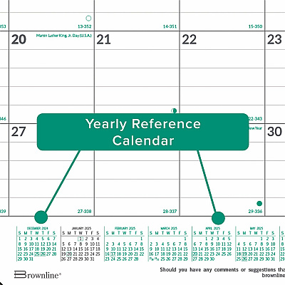 Blueline EcoLogix Monthly Desk Pad Calendar, 22" x 17" , English (C177437)