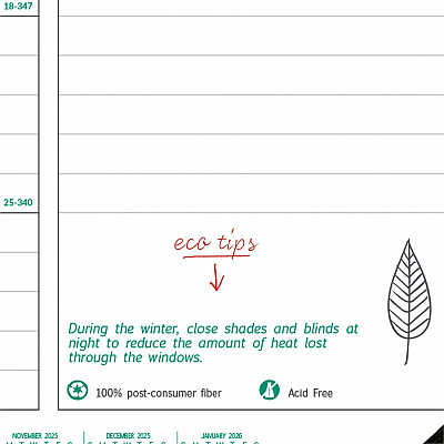 Blueline EcoLogix Monthly Desk Pad Calendar, 22" x 17" , English (C177437)