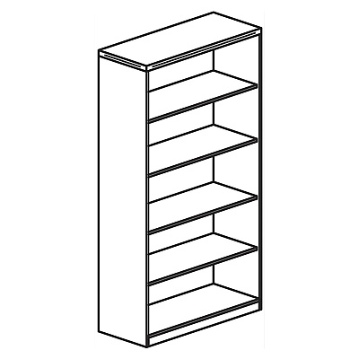 Safco Aberdeen Series 5-Shelf, Bookcase (AB5S36LDC)