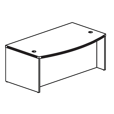 Safco Aberdeen Series 72" Bow Front Desk (ABD7242LDC)