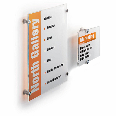 Durable Crystal Standoff Interior Wall Sign (482219)