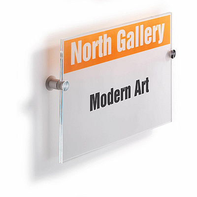 Durable Crystal Standoff Interior Wall Sign (482519)