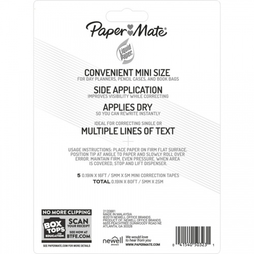 Paper Mate Dryline Mini Grip Correction Tape (5032315)