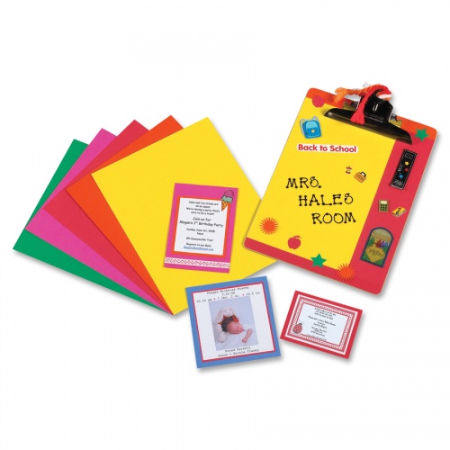 Pacon Laser Printable Multipurpose Card Stock - Assorted - Recycled - 10% Recycled Content (101175)