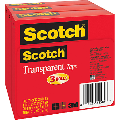 Scotch Transparent Tap (MMM600723PK)