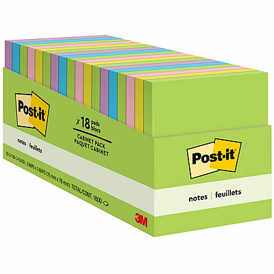 Post-it Notes Cabinet Pack - Floral Fantasy Color Collection (MMM65418BRCP)