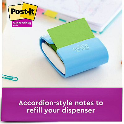 Post-it Super Sticky Dispenser Notes - Playful Primaries Color Collection (MMMR33010SSAN)