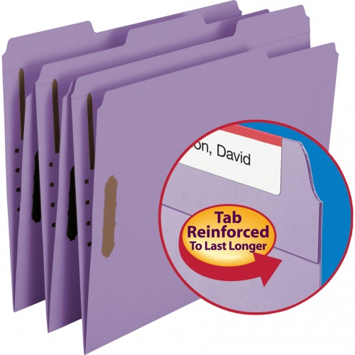 Smead 1/3 Tab Cut Letter Recycled Fastener Folder (12440)