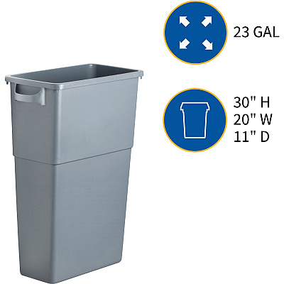 Genuine Joe 23-gallon Space-Saving Waste Container (GJO60465)