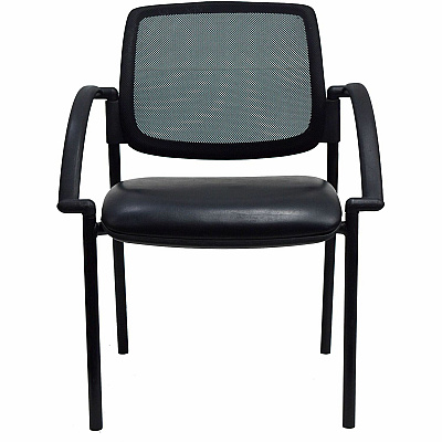 Lorell Mobile Mesh Back Guest Chair with Arms (LLR60462)