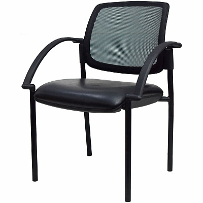 Lorell Mobile Mesh Back Guest Chair with Arms (LLR60462)