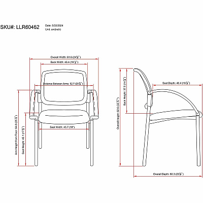 Lorell Mobile Mesh Back Guest Chair with Arms (LLR60462)