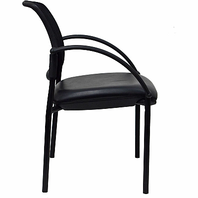Lorell Mobile Mesh Back Guest Chair with Arms (LLR60462)