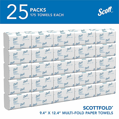 Scott Pro Scottfold Multifold Paper Towels with Fast-Drying Absorbency Pockets (KCC01980)