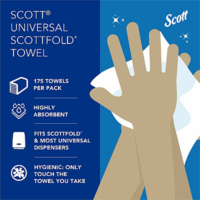 Scott Pro Scottfold Multifold Paper Towels with Fast-Drying Absorbency Pockets (KCC01980)