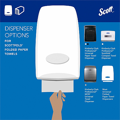Scott Pro Scottfold Multifold Paper Towels with Fast-Drying Absorbency Pockets (KCC01980)