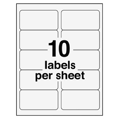 Avery Repositionable Labels, Sure Feed, 2" x 4" , 250 Labels (AVE58163)