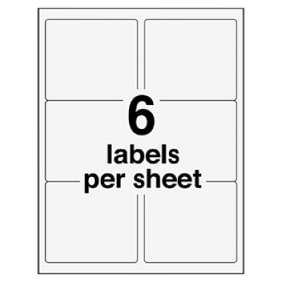 Avery Repositionable Labels, Sure Feed, 3-1/3"x4" , 150 Labels (AVE58164)