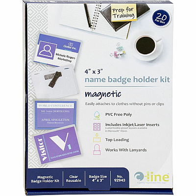 C-Line Magnetic Style Name Badge Holder Kit (CLI92943)