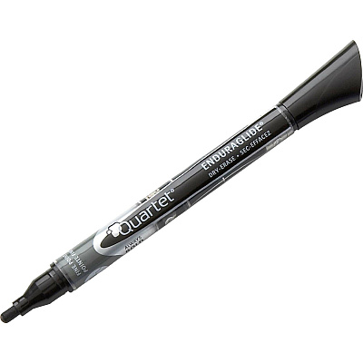 Quartet EnduraGlide Dry-Erase Markers, Fine Tip, Black, 12 Pack (QRT500113M)