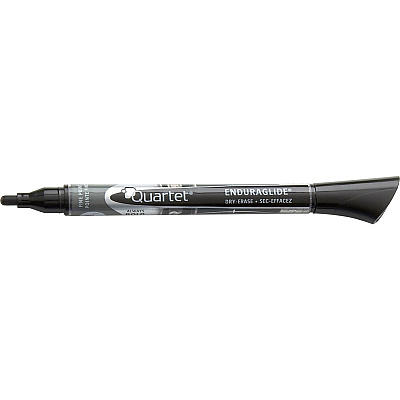 Quartet EnduraGlide Dry-Erase Markers, Fine Tip, Black, 12 Pack (QRT500113M)
