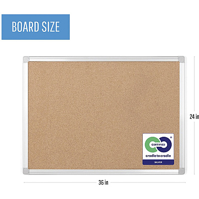 MasterVision Earth It! Aluminum Frame Cork Board (BVCCA031790)