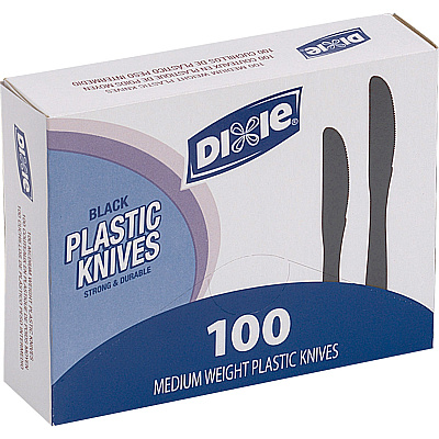 Dixie Medium-weight Disposable Knives Grab-N-Go by GP Pro (DXEKM507)
