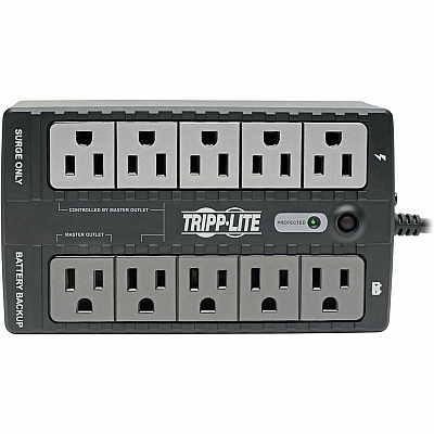 Tripp Lite 550VA 300W Standby UPS - 10 NEMA 5-15R Outlets, 120V, 50/60 Hz, 5-15P Plug, ENERGY STAR, Desktop/Wall (ECO550UPS)
