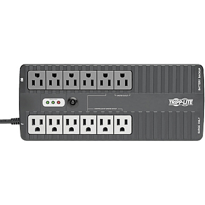 Tripp Lite 750VA 450W Standby UPS - 12 NEMA 5-15R Outlets, 120V, 50/60 Hz, 5-15P Plug, ENERGY STAR, Desktop/Wall (ECO750UPS)