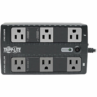 Tripp Lite 350VA 210W Standby UPS - 6 NEMA 5-15R Outlets, 120V, 50/60 Hz, 5-15P Plug, ENERGY STAR, Desktop/Wall (ECO350UPS)