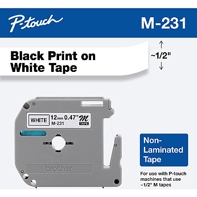 Brother P-touch Nonlaminated M Series Tape Cartridge (BRTM231)
