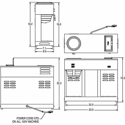 BUNN VPS 3-Warmer Coffee Brewer (042750031)