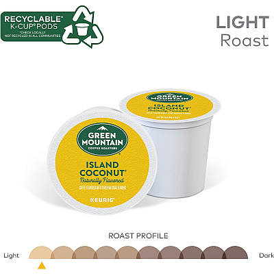 Green Mountain Coffee Roasters K-Cup Island Coconut Coffee (GMT6720)