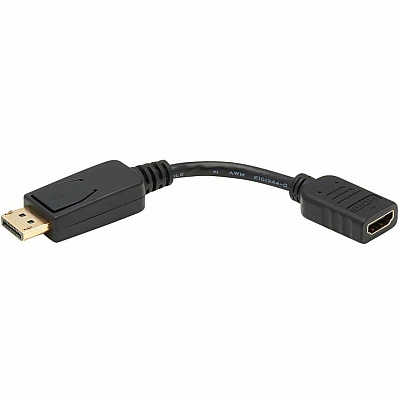 Eaton Tripp Lite Series DisplayPort to HDMI Video Adapter Video Converter (M/F), HDCP, Black, 6 in. (15 cm) (P136000)