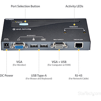 StarTech Usb Vga Kvm Console Extender Over Cat5 (SV565UTPU)